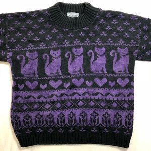 Vintage cat sweater